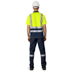 Surveyor Two-Tone Hi-Viz Reflective Golf Shirt