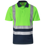 Surveyor Two-Tone Hi-Viz Reflective Golf Shirt