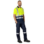 Surveyor Two-Tone Hi-Viz Reflective Golf Shirt