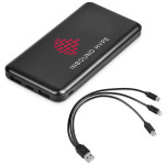 Kingpin Black Compact 5000mAh Power Bank Set