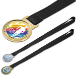 Achiever Medal With Black Petersham Lanyard