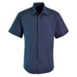 Matthew Shirt Short Sleeve - Check 1 - Navy