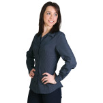 Roselina Blouse Long Sleeve - Check 1 - Navy