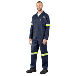 Technician 100% Cotton Conti Suit - Reflective Arms & Legs - Yellow Tape