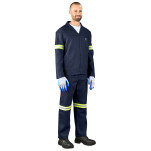 Technician 100% Cotton Conti Suit - Reflective Arms & Legs - Yellow Tape