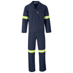 Technician 100% Cotton Conti Suit - Reflective Arms & Legs - Yellow Tape