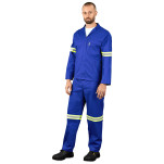 Technician 100% Cotton Conti Suit - Reflective Arms & Legs - Yellow Tape