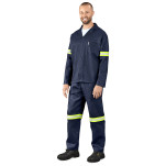 Technician 100% Cotton Conti Suit - Reflective Arms & Legs - Yellow Tape