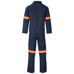 Technician 100% Cotton Conti Suit - Reflective Arms & Legs - Orange Tape