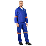 Technician 100% Cotton Conti Suit - Reflective Arms & Legs - Orange Tape