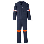 Technician 100% Cotton Conti Suit - Reflective Arms & Legs - Orange Tape