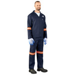 Technician 100% Cotton Conti Suit - Reflective Arms & Legs - Orange Tape