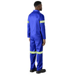 Safety Polycotton Boiler Suit - Reflective Arms & Legs - Yellow Tape