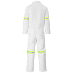 Safety Polycotton Boiler Suit - Reflective Arms & Legs - Yellow Tape