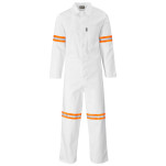 Safety Polycotton Boiler Suit - Reflective Arms & Legs - Orange Tape