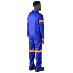 Safety Polycotton Boiler Suit - Reflective Arms & Legs - Orange Tape