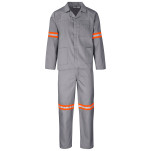 Trade Polycotton Conti - Suit Reflective Arms, Legs & Back - Orange Tape