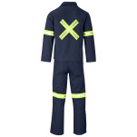 Technician 100% Cotton Conti Suit - Reflective Arms, Legs & Back - Yellow Tape