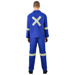 Technician 100% Cotton Conti Suit - Reflective Arms, Legs & Back - Yellow Tape