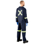 Technician 100% Cotton Conti Suit - Reflective Arms, Legs & Back - Yellow Tape