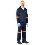 Technician 100% Cotton Conti Suit - Reflective Arms, Legs & Back - Orange Tape