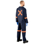 Technician 100% Cotton Conti Suit - Reflective Arms, Legs & Back - Orange Tape