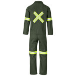 Acid Resistant Polycotton Conti Suit - Reflective Arm, Legs & Back - Yellow Tape