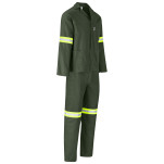 Acid Resistant Polycotton Conti Suit - Reflective Arm, Legs & Back - Yellow Tape