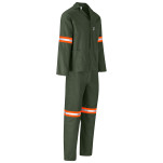 Acid Resistant Polycotton Conti Suit - Reflective Arm, Legs & Back - Orange Tape