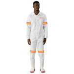 Safety Polycotton Boiler Suit - Reflective Arms Legs & Back - Orange Tape