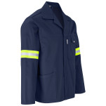 Site Premium Polycotton Jacket - Reflective Arms & Back - Yellow Tape