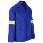 Site Premium Polycotton Jacket - Reflective Arms & Back - Yellow Tape