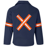 Site Premium Polycotton Jacket - Reflective Arms & Back - Orange Tape