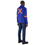 Site Premium Polycotton Jacket - Reflective Arms & Back - Orange Tape