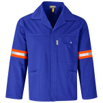 Site Premium Polycotton Jacket - Reflective Arms & Back - Orange Tape