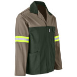 Site Premium Two-Tone Polycotton Jacket - Reflective Arms & Back - Yellow Tape