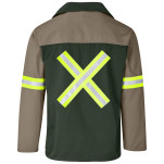 Site Premium Two-Tone Polycotton Jacket - Reflective Arms & Back - Yellow Tape