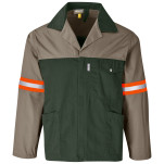 Site Premium Two-Tone Polycotton Jacket - Reflective Arms & Back - Orange Tape