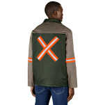 Site Premium Two-Tone Polycotton Jacket - Reflective Arms & Back - Orange Tape