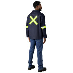 Artisan Premium 100% Cotton Jacket - Reflective Arms & Back - Yellow Tape