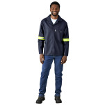 Artisan Premium 100% Cotton Jacket - Reflective Arms & Back - Yellow Tape