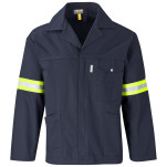 Artisan Premium 100% Cotton Jacket - Reflective Arms & Back - Yellow Tape