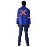 Artisan Premium 100% Cotton Jacket - Reflective Arms & Back - Orange Tape