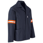 Artisan Premium 100% Cotton Jacket - Reflective Arms & Back - Orange Tape