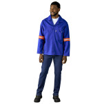 Artisan Premium 100% Cotton Jacket - Reflective Arms & Back - Orange Tape