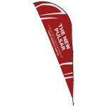 Legend 2M Sublimated Sharkfin Double-Sided Flying Banner - 1 complete unit