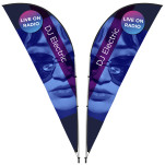 Legend 3M Sublimated Sharkfin Double-Sided Flying Banner - 1 complete unit