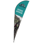 Legend 4M Sublimated Sharkfin Double-Sided Flying Banner - 1 complete unit