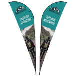 Legend 4M Sublimated Sharkfin Double-Sided Flying Banner - 1 complete unit