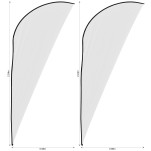 Legend 2m Sublimated Sharkfin Flying Banner Skin - Set Of 2 (Excludes Hardware)